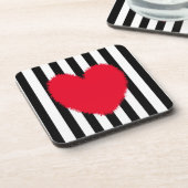 Rood hart bier onderzetter (Linkerzijde)