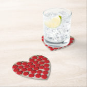 Rood hart bier topje kartonnen onderzetters (Insitu)