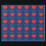 Rood Hart Blauw Modern Minimalistisch Huwelijk Cadeaupapier<br><div class="desc">U kunt de lettertypen en kleuren gemakkelijk wijzigen. U kunt ook uw logo en de achtergrondafbeelding toevoegen zoals u wilt.</div>