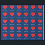 Rood Hart Blauw Modern Minimalistisch Huwelijk Cadeaupapier<br><div class="desc">U kunt de lettertypen en kleuren gemakkelijk wijzigen. U kunt ook uw logo en de achtergrondafbeelding toevoegen zoals u wilt.</div>