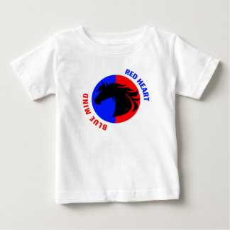 Rood Hart Blauwe Geest Baby Bodysuit
