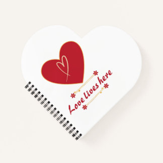 Rood Hart Bloemendesign – “Liefde Woont Hier” Notitieboek