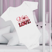 Rood Hart Bloemige Moderne Moederdag Romper