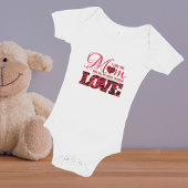 Rood Hart Bloemige Moderne Moederdag Romper