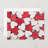 Rood hart. briefkaart (Voorkant / Achterkant)