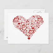 rood hart briefkaart (Voorkant / Achterkant)