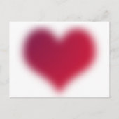 rood hart briefkaart (Voorkant)