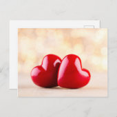 Rood hart. briefkaart (Voorkant / Achterkant)