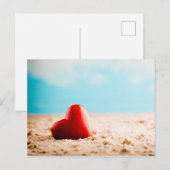 Rood hart. briefkaart (Voorkant / Achterkant)