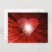 Rood hart briefkaart (Voorkant / Achterkant)