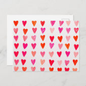 Rood hart. briefkaart (Voorkant / Achterkant)