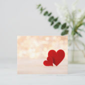 Rood hart. briefkaart (Staand voorkant)