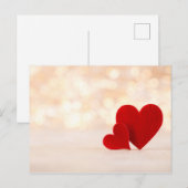 Rood hart. briefkaart (Voorkant / Achterkant)
