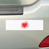 Rood hart bumpersticker (Op auto)
