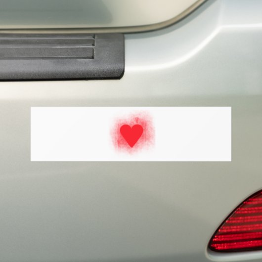 Rood hart bumpersticker (Op auto)