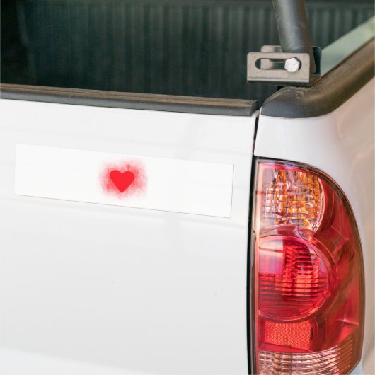 Rood hart bumpersticker (Op Truck)