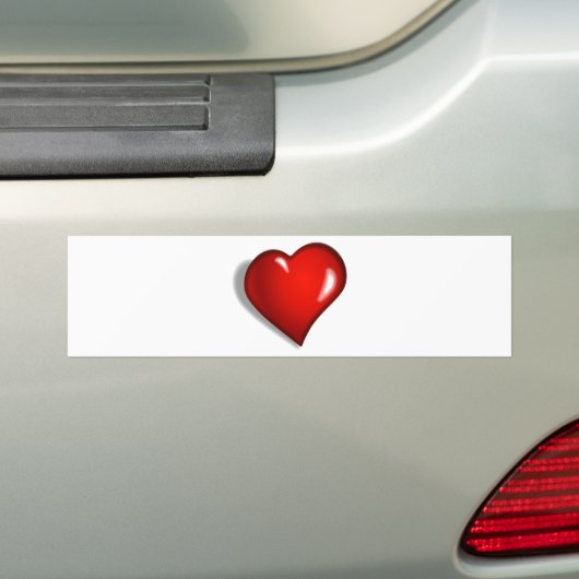 Rood hart bumpersticker (Op auto)