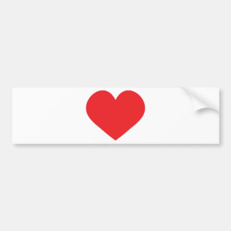 rood hart bumpersticker
