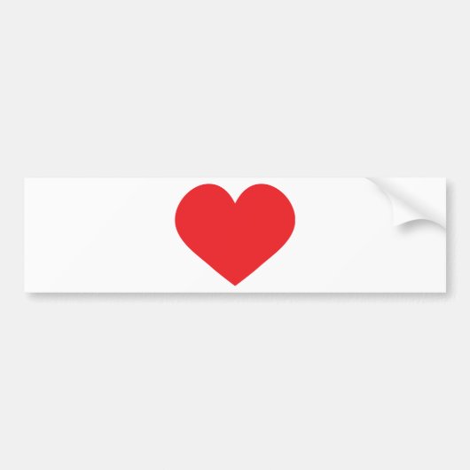 rood hart bumpersticker (Voorkant)