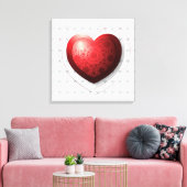 Rood hart, canvas afdruk (Insitu (Woonkamer))