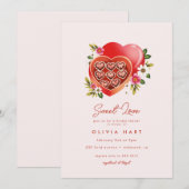 Rood hart Chocolade Valentijnsdag Vrijgezellenfees Kaart (Voorkant / Achterkant)