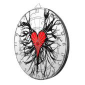 Rood hart dartbord (Voorkant Rechts)