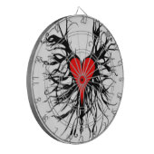 Rood hart dartbord (Voorkant Links)