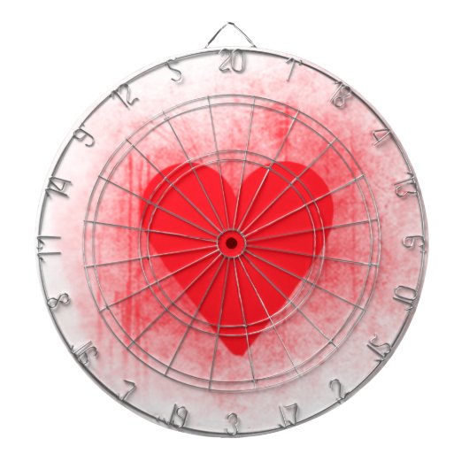 Rood hart dartbord (Voorkant)