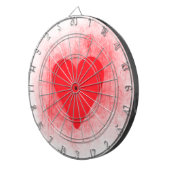 Rood hart dartbord (Voorkant Rechts)