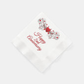 Rood hart elk Jubileum Servet (Hoek)