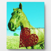 Rood hart en paard fotoplaat (Voorkant)