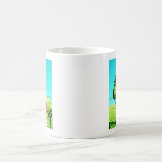 Rood hart en paard koffiemok (Center)