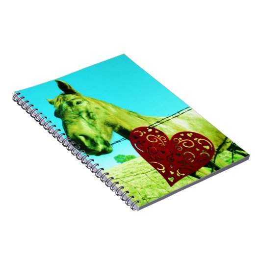 Rood hart en paard notitieboek (Rechterzijde)