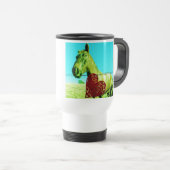 Rood hart en paard reisbeker (Voorkant rechts)