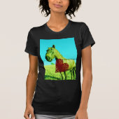 Rood hart en paard t-shirt (Voorkant)