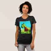 Rood hart en paard t-shirt (Voorkant volledig)