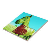 Rood hart en paard tegeltje (Zijkant)