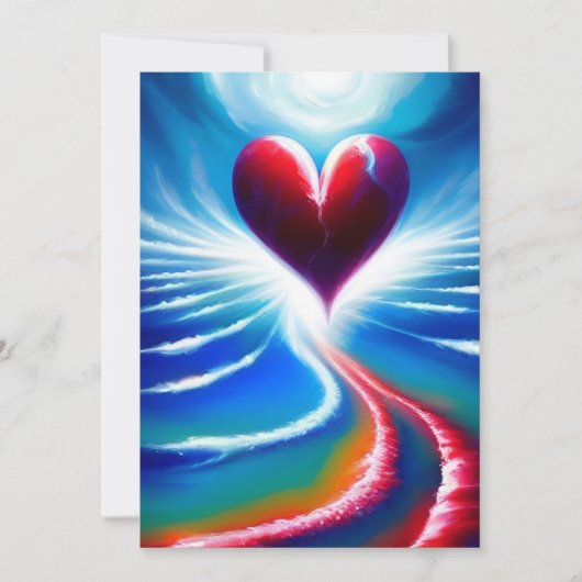 Rood hart feestdagenkaart (Voorkant)