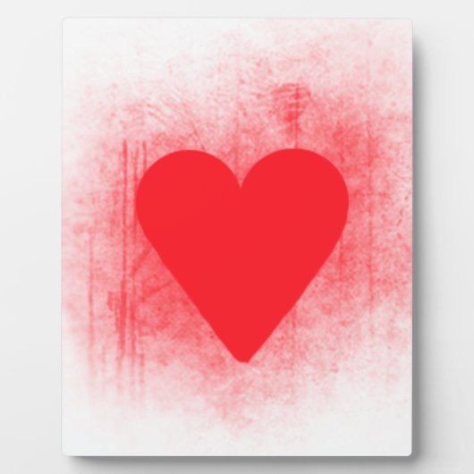 Rood hart fotoplaat (Voorkant)