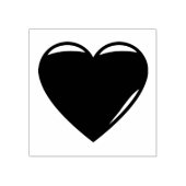 Rood hart gevormd, liefde hart, rubberen stempel (Afrduk)