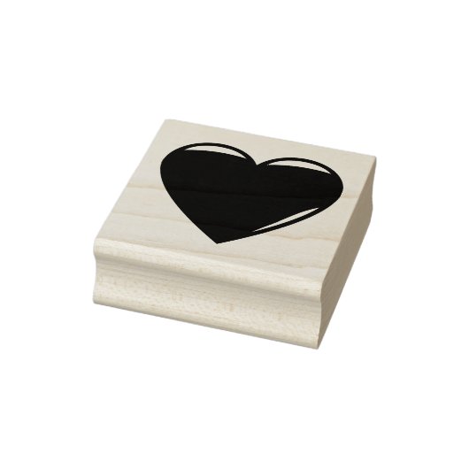 Rood hart gevormd, liefde hart, rubberen stempel (Stempel)