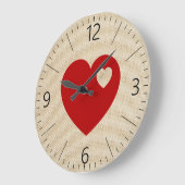 Rood hart grote klok (Hoek)