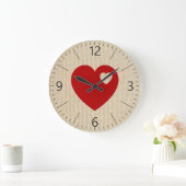 Rood hart grote klok (Huis)
