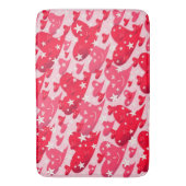 rood, hart, hart, lachen, ster, glimlach, roze, li badmat (Voorkant Verticaal)