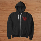 Rood hart hoodie