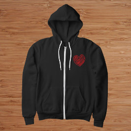 Rood hart hoodie