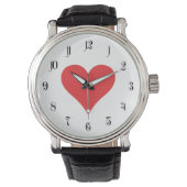 Rood hart horloge (Voorkant)