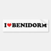 Rood hart Ik hou van Benidorm auto Bumpersticker (Voorkant)