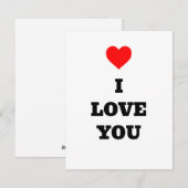 Rood hart Ik hou van je Valentijnsdag Kaart (Voorkant / Achterkant)