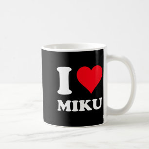 Rood hart ik hou van miku koffiemok